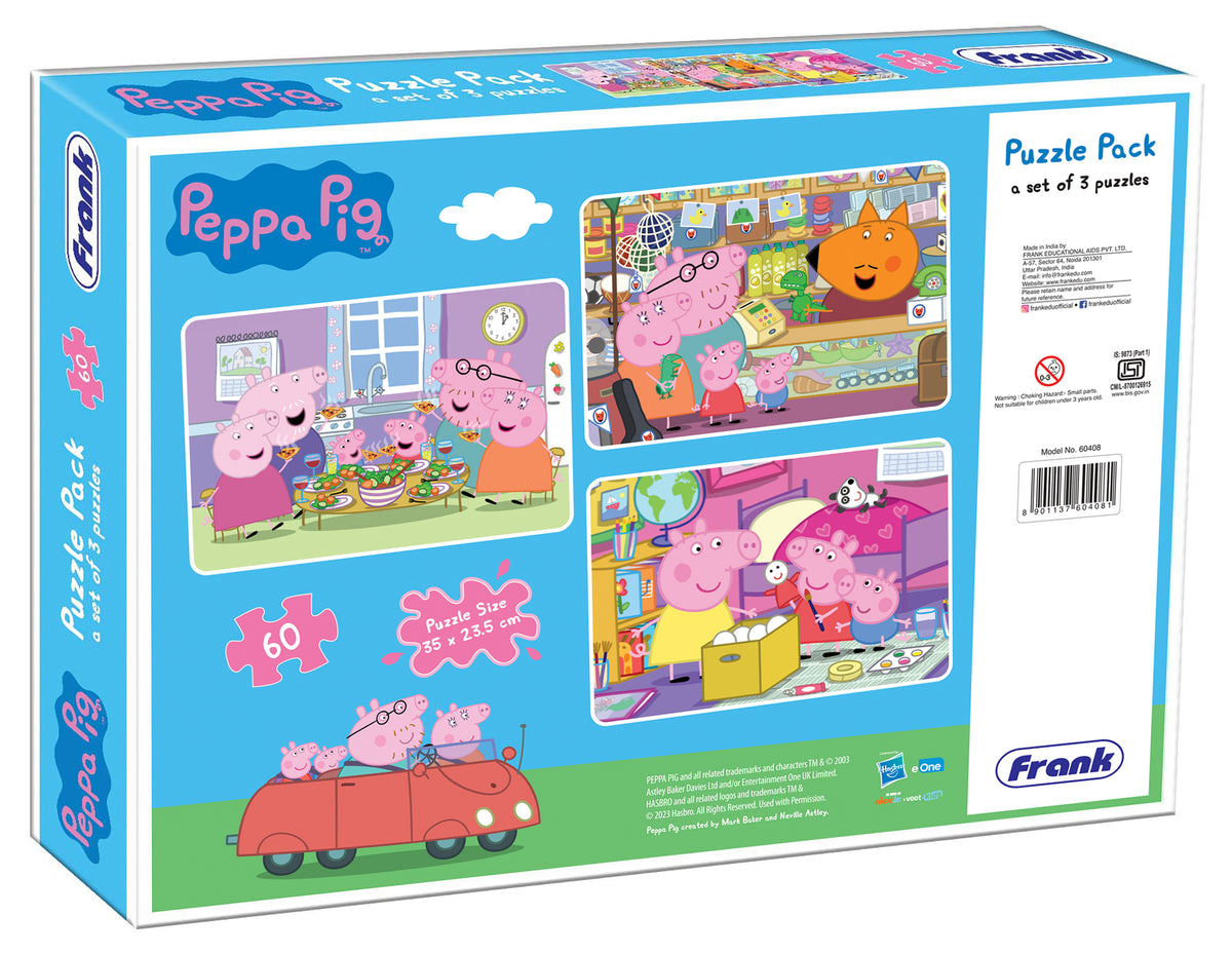 Peppa Pig Puzzle Pack (3 x 60 Pieces)