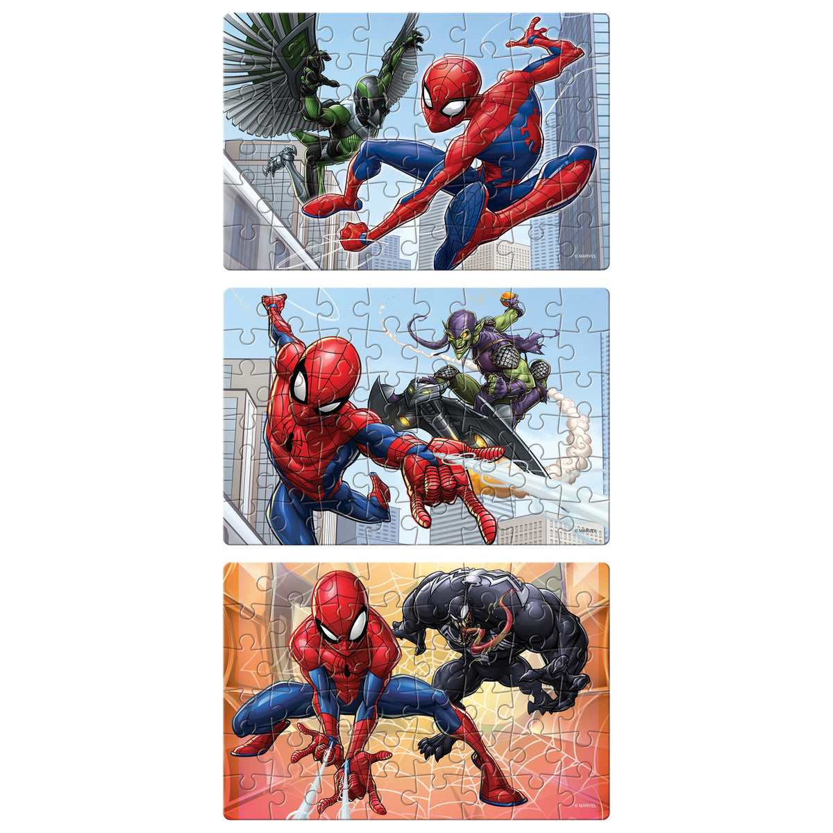 Marvel Spider-Man 3 x 48 Pieces Puzzles