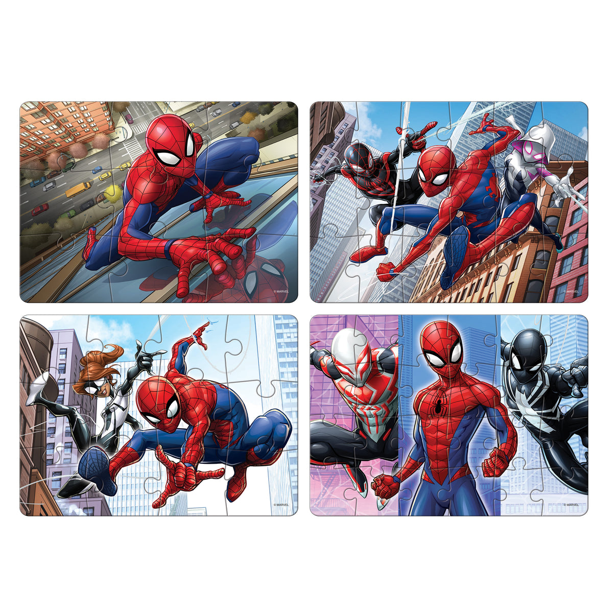 Marvel Spider-Man 4 Puzzles in 1 (9, 12, 18, 24 Pieces)