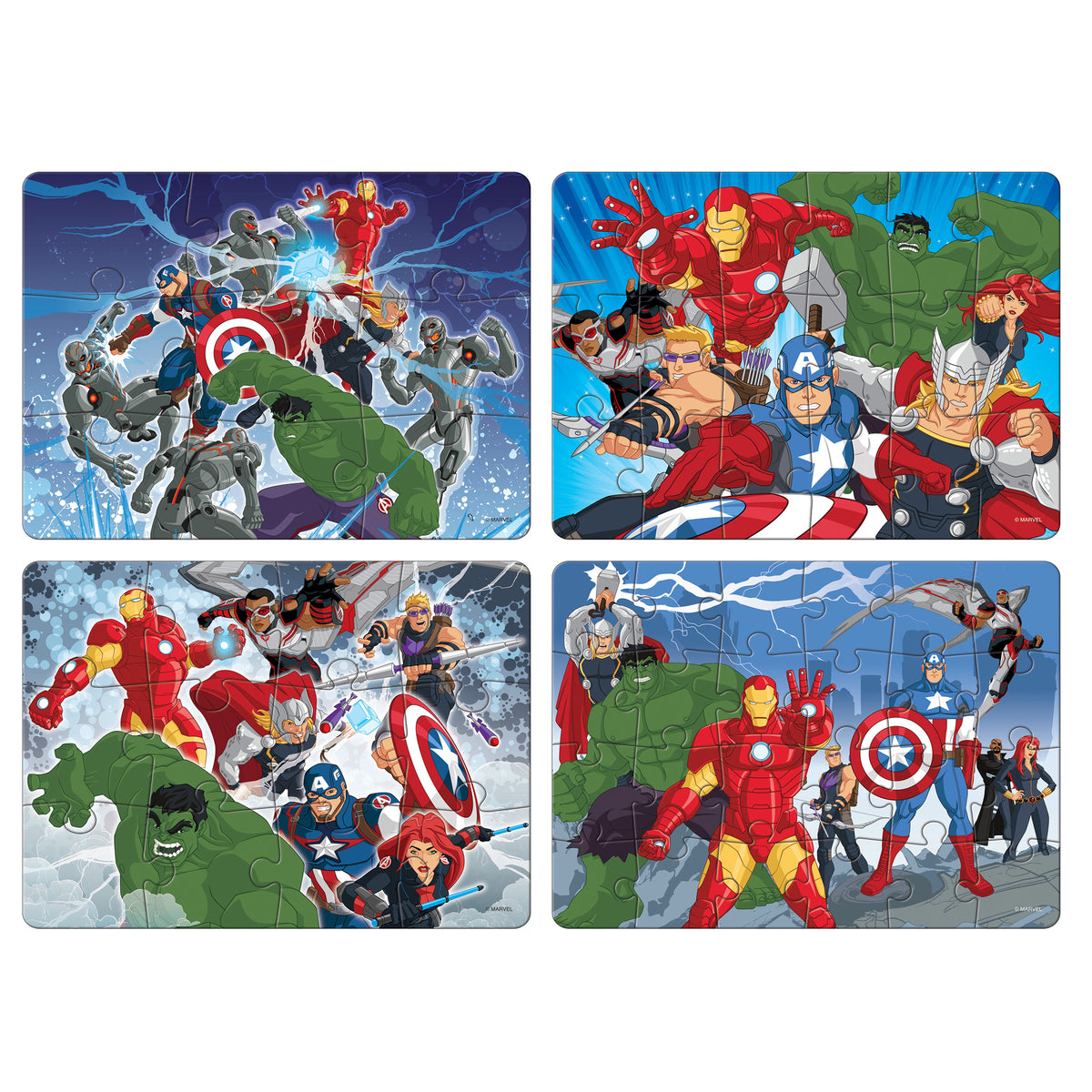 Marvel Avengers 4 Puzzles in 1 (9, 12, 18, 24 Pieces)